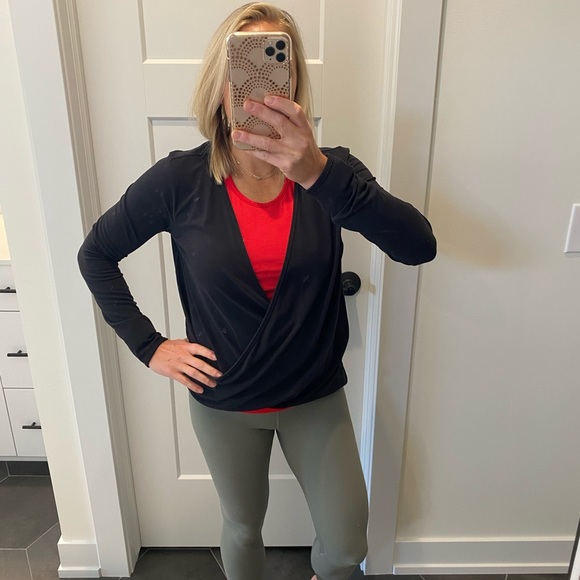 lululemon athletica | Tops | Lululemon Black Ballet Wrap | Poshmark